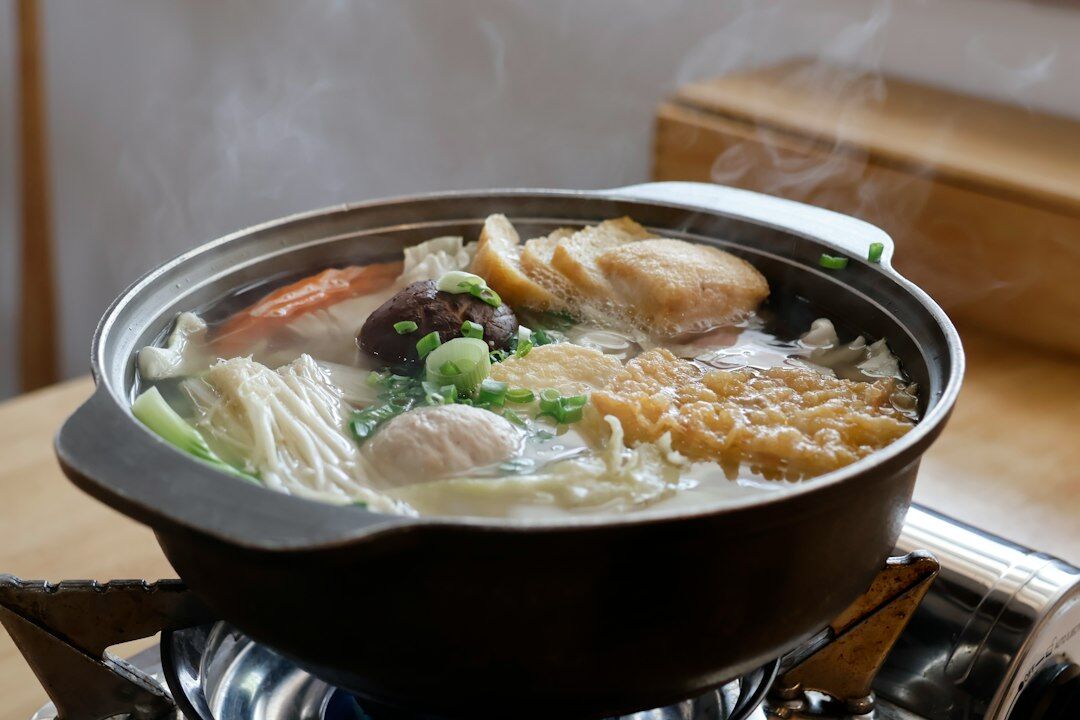pot of soup on stove