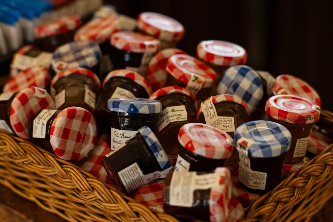 homemade jam jars