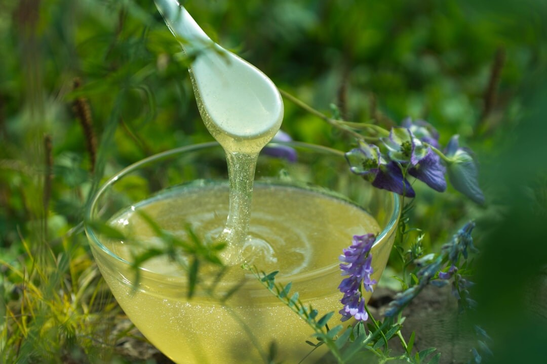 clear broth in bowl