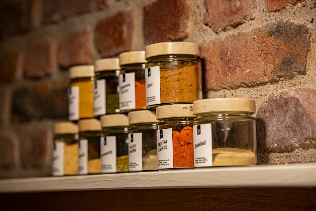 jars of jam on shelf