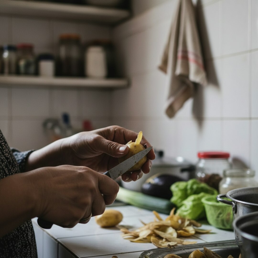 professional chef in home kitchen